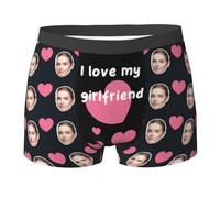 Personalised Boxers for Men,Boxers Briefs with Face on Personalised Custom Face Photo Mens Boxer Briefs Underwear Personalized Pants Shorts with Name Photo Funny Gifts for Him (Style2)