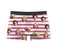 Personalised Boxers for Men, Boxers with Face on Personalised, Custom 1~3 Photos, Funny Men's Boxer Shorts, Personalised Gifts for Men Dad Boyfriend, S~XL