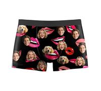 Personalised Boxers for Men, Boxers with Face on Personalised, Custom 1~3 Photos, Funny Men's Boxer Shorts, Personalised Gifts for Men Dad Boyfriend, S~XL