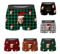 Personalised Boxers For Men,Christmas Boxer Shorts Mens With Face On Personalised Boxer Shorts Mens,Personalised Gifts For Men Him Boyfriends Daddy Husband Birthday Black