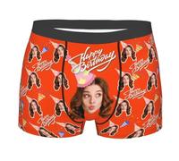 Personalised Boxers for Men,Custom Face Boxer Briefs Personalized Underwear Photo Picture Customized Boxers Underpants Underwear Personalised Gifts for Him (Polyester, Style15)