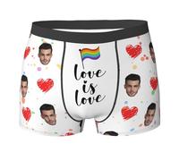 Personalised Boxers for men Customised boxer add face photo Custom Underwear for Him Funny Gift for Boyfriend Husband Partner or Spouse for Valentine’s Day, Birthday or Anniversary