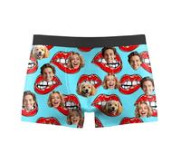 Personalised Boxers For Men,Heart Boxers With Face On Personalised,Funny Boxer Briefs Mens,Personalised Gifts For Men Him Boyfriends Daddy Husband Birthday