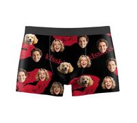 Personalised Boxers For Men,Heart Boxers With Face On Personalised,Funny Boxer Briefs Mens,Personalised Gifts For Men Him Boyfriends Daddy Husband Birthday