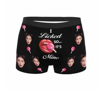 Personalised Boxers For Men With Face Photo Custom Face Boxer Briefs Personalised Gifts For Valentine'S Day Christmas Day For Men Multicolor (Hot Pink-3, XL)