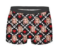 Personalised Boxers For Men With Face Photo Custom Funny Boxers For Men Personalised Gifts For Valentine'S Day Christmas Day For Men Multicolor S-2Xl