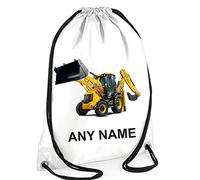 Personalised Boy Girl Digger Gym Bag The World Swimming PE School Bag