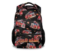 Personalised Boys Fire Truck Backpack - Custom Name Toddler Rucksack - Durable School Bag for Nursery, Preschool, Primary - Gift for Son or Grandson