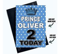 Personalised Boys Prince Birthday Cards Happy Birthday Custom Card Son PC1069