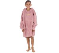 Personalised Boys Soft Coral Fleece Oversized Blanket Hoodie Giant Lounge Top Front Centre Gold Thread Pink One Size