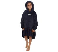 Personalised Boys Soft Coral Fleece Oversized Blanket Hoodie Giant Lounge Top Front Centre Silver Thread Navy One Size