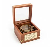 Personalised Brass Gimbal Compass with Custom Engraving - Vintage Style Compass in Wooden Box - Gift for Son, Grandson, Dad - Graduation, Retirement, Baptism, Birthday Keepsake for Him