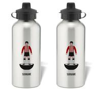 Personalised Brentford Player Figure Aluminium Sports Water Bottle - Silver Bottle