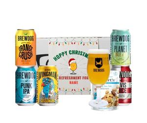 Personalised Brewdog Hoppy Christmas Craft Beer Gift Set - 5 x 330ml Cans - Premium Selection, Gifts For Him, For Her, Christmas, Birthday's, Father's Day