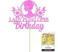 Personalised Bridgerton Themed Glitter Cake Topper - Any Name Glitter Cake Decoration and Sprinkles - Happy Birthday Decorations - Custom Toppers for Cakes by Cakeshop
