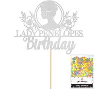 Personalised Bridgerton Themed Glitter Cake Topper - Any Name Glitter Cake Decoration and Sprinkles - Happy Birthday Decorations - Custom Toppers for Cakes by Cakeshop