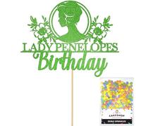 Personalised Bridgerton Themed Glitter Cake Topper - Any Name Glitter Cake Decoration and Sprinkles - Happy Birthday Decorations - Custom Toppers for Cakes by Cakeshop