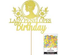 Personalised Bridgerton Themed Glitter Cake Topper - Any Name Glitter Cake Decoration and Sprinkles - Happy Birthday Decorations - Custom Toppers for Cakes by Cakeshop