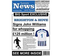 Personalised Brighton Newspaper Football Birthday Card (19-20)