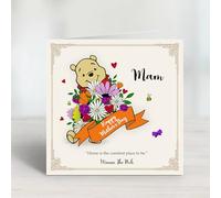 Personalised Brights Winnie The Pooh Mother's Day Card - Home Quote