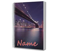 Personalised Brooklyn Bridge A5 Notepad Notebook Drawing Writing Jotter