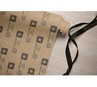 Personalised brown kraft paper roll gift roll void filling parcel wrapping branded package craft art your logo qr code promotion advertising 90gsm
