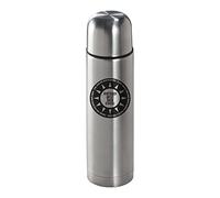 Personalised Brushed Steel Insulated 500ml Thermo Vacuum Flask with Our Sun Design - Engraved with Any Name or Custom Text - Gift for Father's Day, Mother's Day, Birthdays