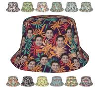 Personalised Bucket Hats with Photo for Men Women Custom Summer Bucket Hats with Photo/Logo Personalised Photo Face Bucket Hats Sun Hat Fisherman Cap for Travel Beach Outdoor Hiking Traveling