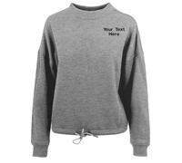 Personalised Build Your Brand Embroidered Women's Oversize Crew Neck Top Sports