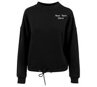 Personalised Build Your Brand Embroidered Women's Oversize Crew Neck Top Sports