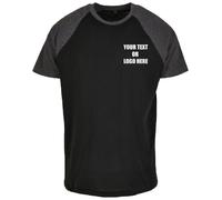 Personalised Build Your Brand Raglan Contrast Tee Printed Gym Text Logo Workwear