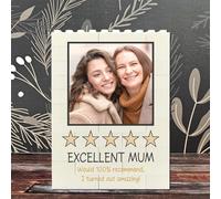 Personalised Building Blocks Fresstanding Photo Plaque Sign Funny Mothers Day Present | Custom Photo & Editable Text 14 Funny Mum Quote Designs | 5 Star Mummy Best Step Mum (Design 11)