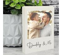 Personalised Building Blocks Photo Plaque for Dad & Grandad | Custom Photo Gift Keepsake | Unique Picture Block Display | Handmade Memory Gift for Father’s Day (Small - 7.9cm x 6.4cm)