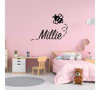 Personalised Bumble Bee Name Wall Sticker for Children's Room and nursey Bee Happy