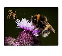 Personalised Bumblebee Chopping Board Bumble Bees Custom Glass Worktop Saver Cutting Kitchen Surface Protector - 30 x 40cm Birthday Gift KS39