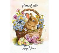Personalised Bunny Rabbit Easter Card Design 61