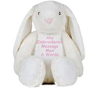 Personalised Bunny Rabbit Teddy Bears New Baby 1st Birthday Christening Flower Girl Bridesmaid Pageboy Gift (Bunny Rabbit)