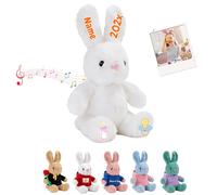 Personalised Bunny Stuffed Animal for Kids Adults, Custom Easter Stuffed Bunny Plush with Child's Name Photo Rabbit Plush as Personalised Gifts for Her Him on Easter Birthday, 12 inch
