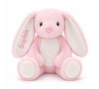 Personalised Bunny Teddy Embroidered Baby Gift Plush Soft Toy Christening