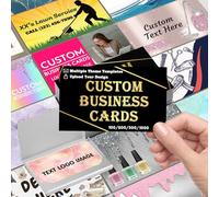 Personalised Business Cards 500 PCS Double Sided, Custom Cards with Logo Photo Text 3.5"x2" Waterproof for Men Women - Design Your Own