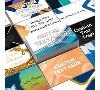Personalised Business Cards - 500 PCS Double Sided, Custom Cards with Logo & Text - Waterproof, 3.5"x2" - General Template