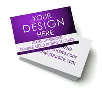 Personalised Business Cards - Double Sided, Professional Digital Printing, Custom Cards (400gsm Gloss Laminated, 100)