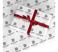 Personalised Business Logo Block Repeat Wrapping Paper - Business Gift Wrap for Corporate Presents - Matte Present Paper Made in the UK - 1 Sheet (594mm x 671mm)