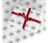 Personalised Business Logo Upload Wrapping Paper - Business Gift Wrap for Corporate Presents - Matte Present Paper Made in the UK - 3 Sheets (594mm x 671mm)