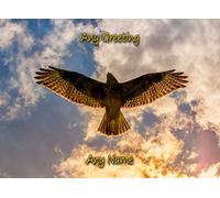 Personalised Buzzard Bird of Prey Greeting Card (Birthday, Mothers Day, Fathers Day, Christmas, Blank) - Custom Card for Him Her Male Female Family Kids