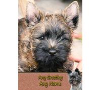 Personalised Cairn Terrier Dog Greeting Card (Birthday, Mothers Day, Fathers Day, Christmas, Blank) - Custom Card for Him Her Male Female Family Kids