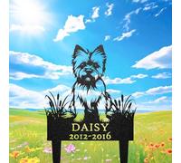 Personalised Cairn Terrier Dog Metal Garden Sign, Custom Cairn Terrier Sign With Stake, Dog Memorial Grave Markers, Outdoor Garden Decor, Pet Memorial Plaque, Pet Tribute