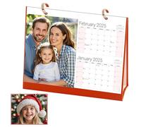 Personalised Calendar 2025 | Photo Calendar 2025 | Print Your 7 Photos, Custom Desk Calendar 2025, Family Calendar 2025, 3.93x6.69 inch (6+1 Photo)