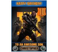 Personalised Call Of Duty PS4 Inspired Birthday Card