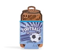 Personalised Can Cooler (Football (L Blue & White))